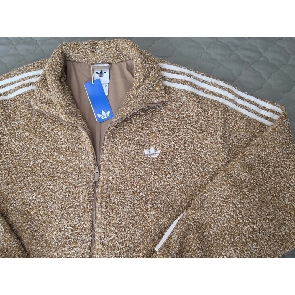 Men's Medium- Adidas Boucle Firebird Track Top Gold Full Zip Regular Size XL